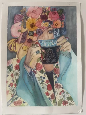 Woman drinking tea